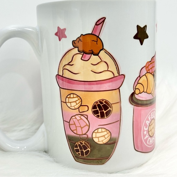 Cafecito Y Chisme Mexican Sweet Bread Large 15 oz mug - Picture 6 of 8